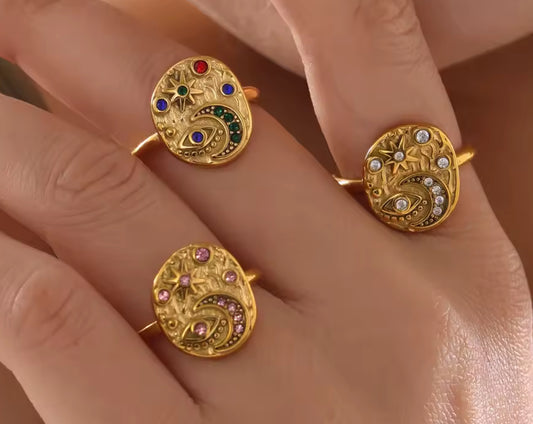 Moon, Evil Eye, Sun Ring