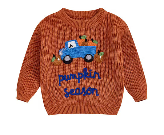 Pumpkin Truck Knit