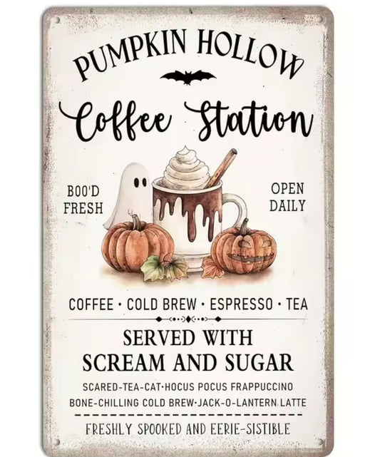 Pumpkin Hollow Coffee Station Sign