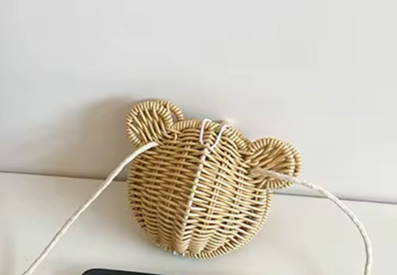 Rattan Weave Bear Bag