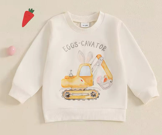 Easter Eggs-Cavator Sweatshirt