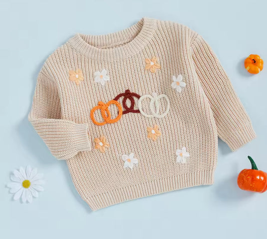 Flower Pumpkin Knit