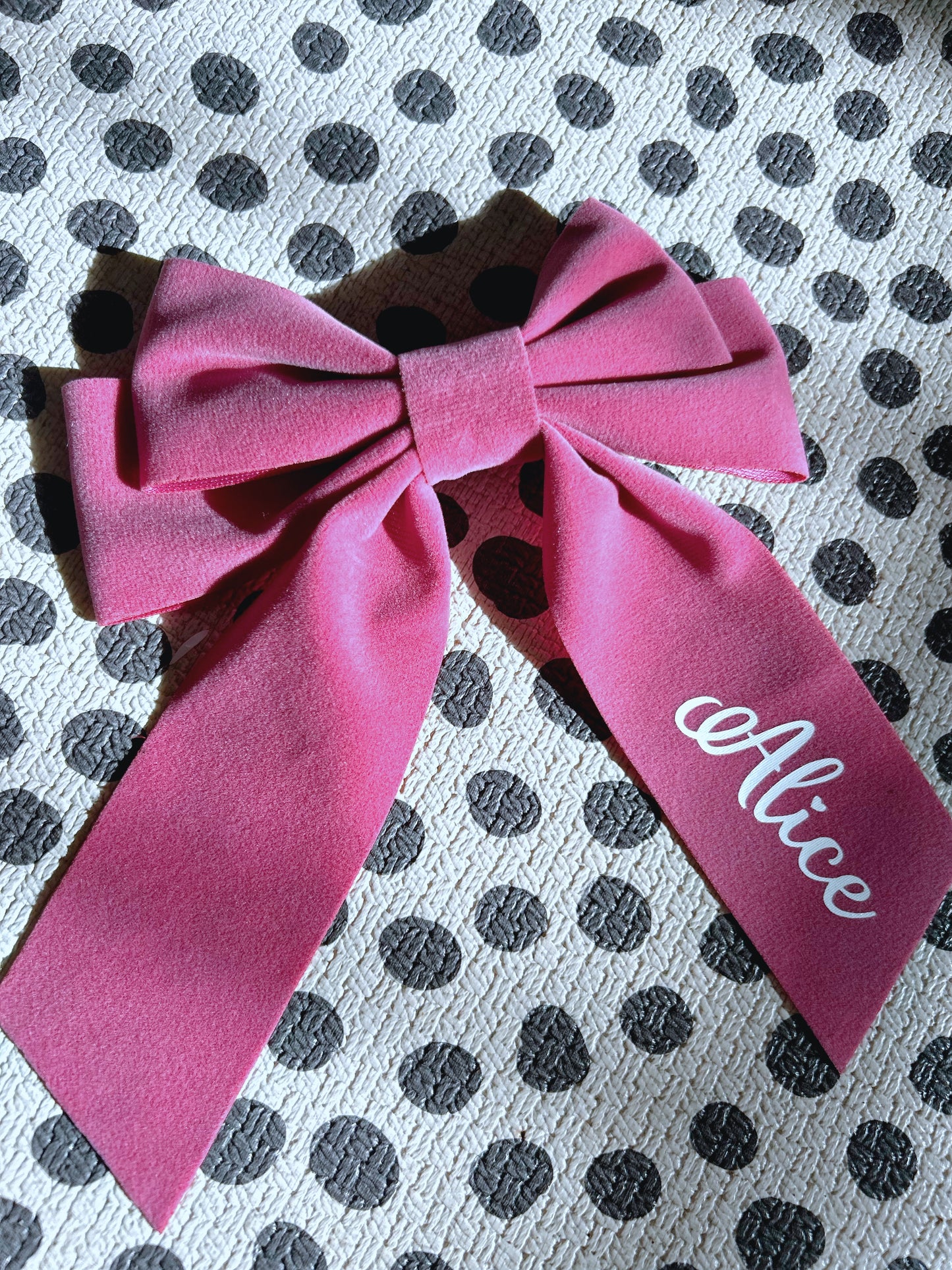 Rose Personalised Hair Bow Clip