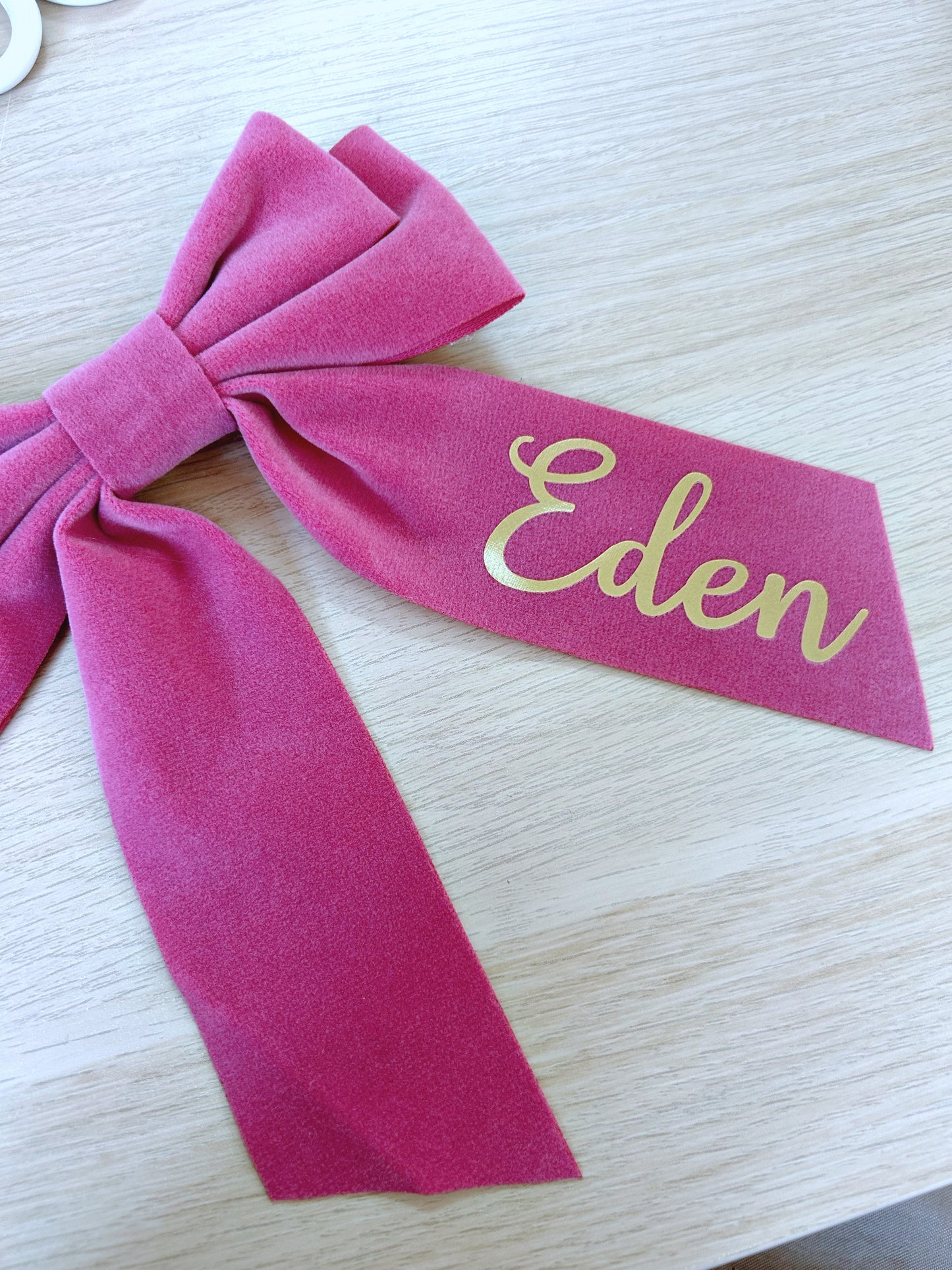 Rose Personalised Hair Bow Clip