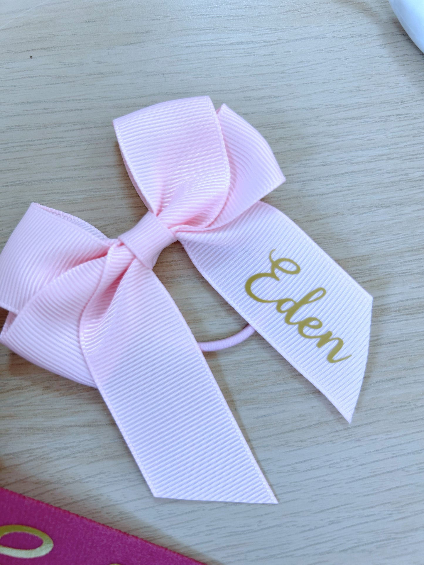 Hair Bobble/Tie Bow Personalised