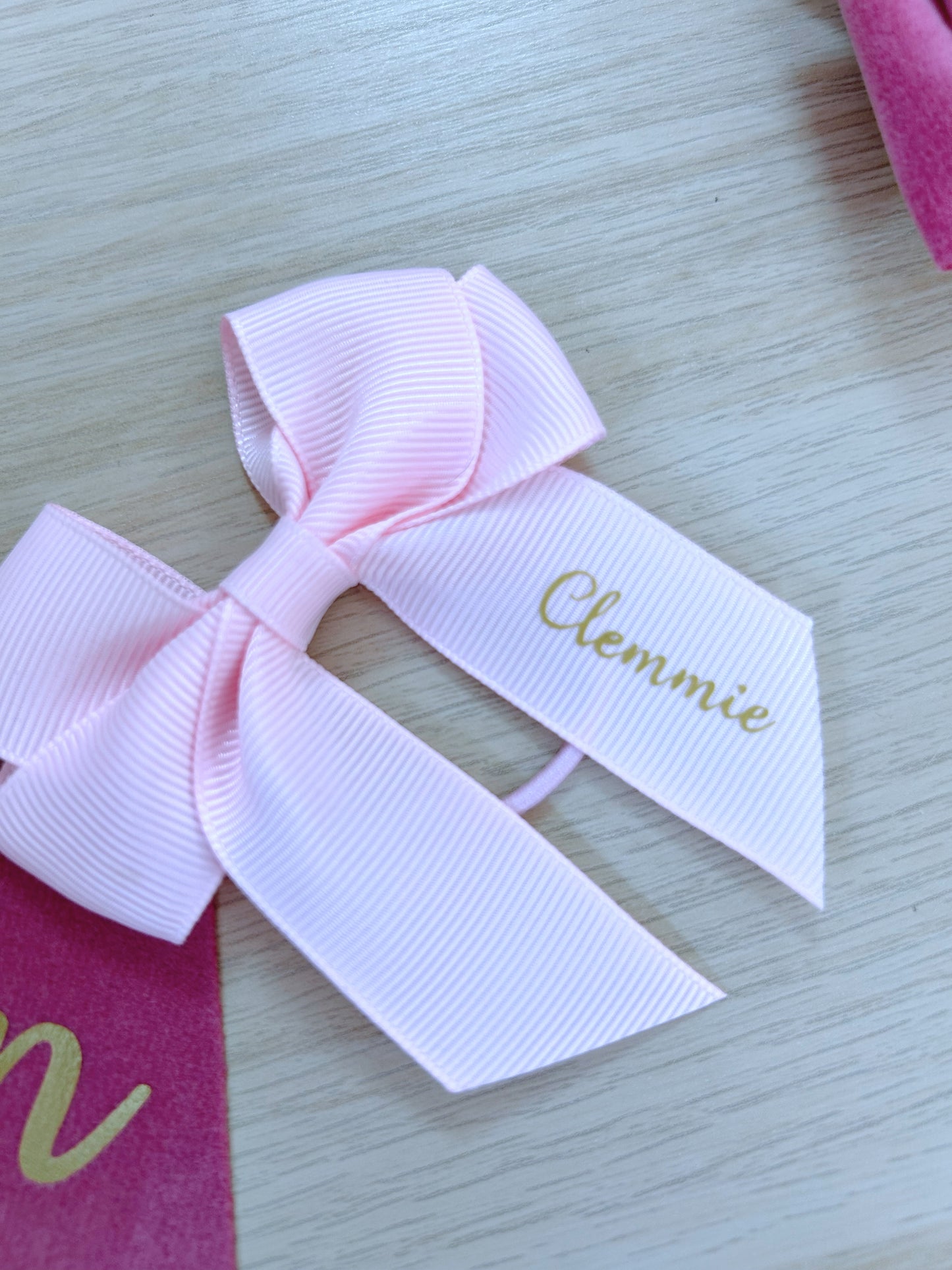 Hair Bobble/Tie Bow Personalised