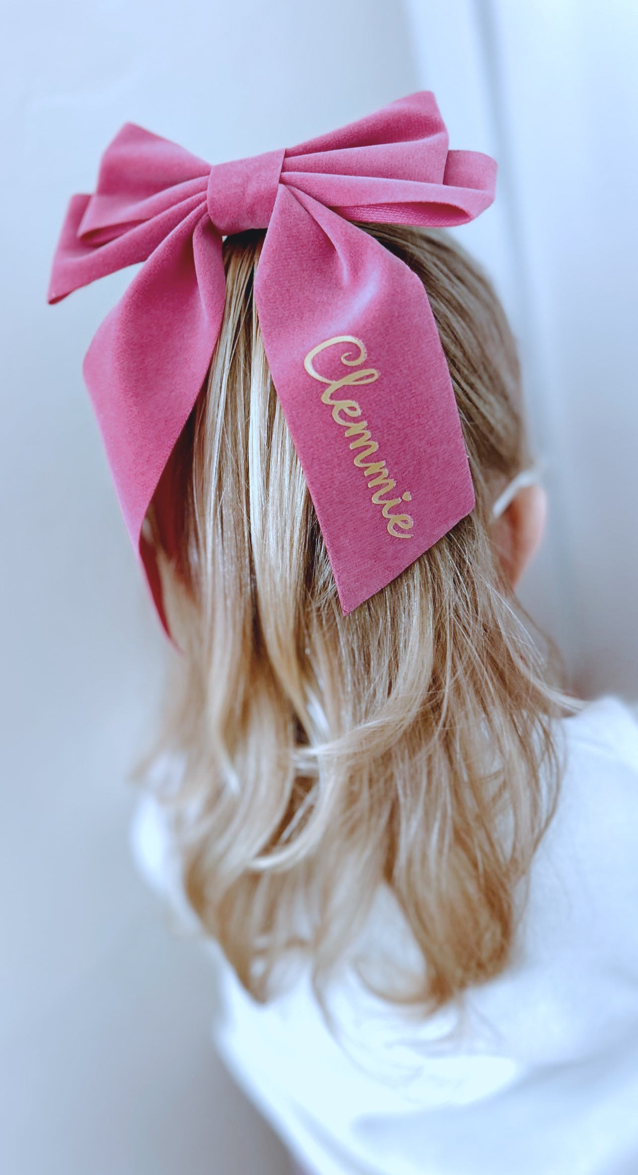 Rose Personalised Hair Bow Clip