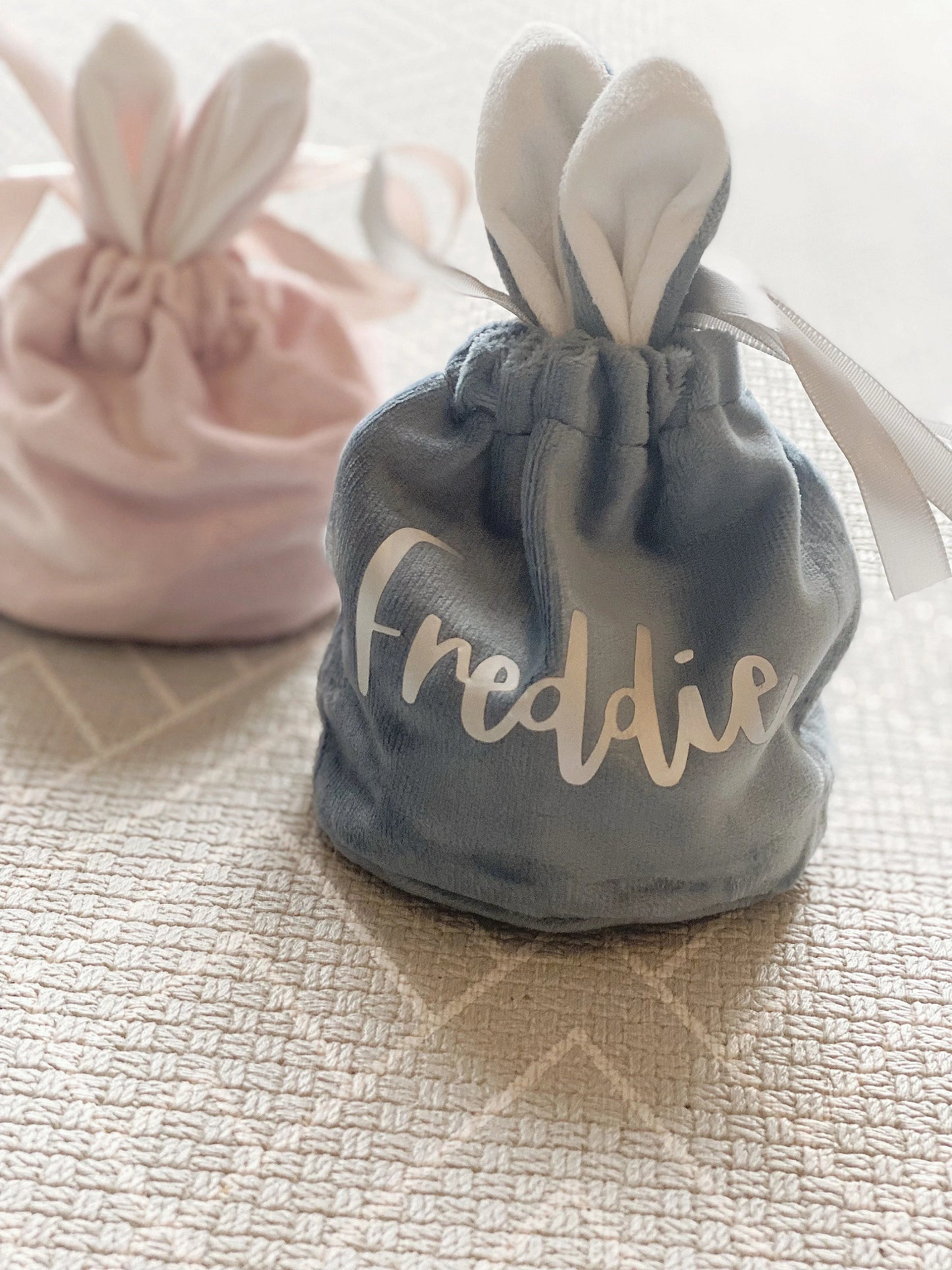 Personalised Velvet Easter Bunny Bags